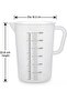 3000ml PP Plastic Measuring Jug – BPA-Free White Graduated Beaker Cup Pitcher withHandle - 3