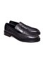 Black Color Laceless Genuine Leather Men's Shoes