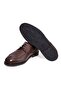 Brown Lace-Up Genuine Leather Men's Shoes - 3