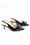 Women's Genuine Leather Shoes Black Patent Leather - 2
