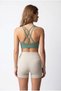 2137 Women's Sports Casual High Waist Gathering Shorts Leggings Natural - 4