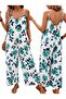 The Address of Comfortable Elegance Women's Rope Strap Round Neck Loose Single Jersey Long Jumpsuit - 3