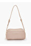 Textured Shoulder Bag with Zip Closure