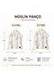 100% Cotton Organic 4 Layer Muslin Fabric Mermaid Patterned Hooded Sea Beach Bath Towel Children's Poncho - 3