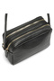 Amber Women’s Genuine Leather Shoulder Bag with Adjustable Long Strap, Zip Closure and Gold-Tone Hardware – Black / Brown / Smoky - 5