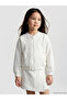 Two Mt Shop Quality Lcw Kids Ecru Combed Cotton Plain Girls' Zippered Sweatshirt
