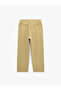 Cotton Pocketed Elastic Waist Lace-Up Trousers - 4