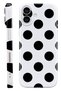 iPhone 17 Black Polka Dot Protect Slim Glossy Full Cover Print Camera Protected Phone Case