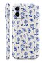 iPhone 11 Blue Doodle Protect Slim Glossy Full Covering Print Camera Protected Phone Case