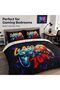 Boys Kids Gaming Bedding Gamepad Gamer Double Duvet Cover Sets with Zipper 200x200 CM - 2