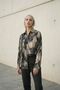 My Fashion Women's Abstract Patterned Velvet Woven Shirt - 2