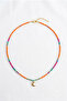Orange Fuchsia Summer Bead Necklace - 3
