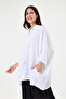 Women's White Italian 100% Linen Plus Size Poncho Linen Shirt Size 42 - 52 - 2
