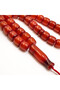 Pakistani Faturan Rosary 33 Beads 10.5-12mm Deep Red Barrel Prayer Beads 52g Red Silk Tassel - 2