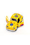 Pull and Drop Metal Vosvos Toy Car 11 cm - Classic Floral Retro Design Openable Door 1:38 - 3