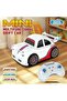 Mini Multi-Functional RC Dream Racing Car with Follow and Escape Mode, Remote Control Toy Vehicle with Obstacle Sensor, Ages 3+, White and Black