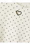 Lcw Kids Ecru Crew Neck Polka Dot Girls T-Shirt - 3