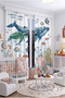 Baby Kids Room Background Curtain 140X260 cm 2 Wings Cute Patterned Decorative Digital Printed Premium Children's Room Curtain