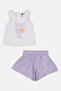 Toddlers Girl 2 Pieces Graphic Print Top And Shorts Set, Multicolor - 2