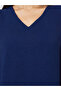 Plus Size Navy Blue Sleeveless Midi Dress - 4
