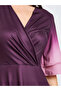 Ombre Print V-Neck Short Sleeve Maxi Dress - 4