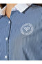 Navy Blue Striped Long Sleeve Shirt - 3