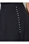 Black Pearl Detail A-Line Maxi Skirt - 4