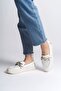 Layla laceless orthopedic comfortable sole heart patterned women's flat shoes ckt - white - 2