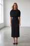 Women's Black Thick Strap Slit Cape Detailed Zippered Woven Dress Alc-X15574 - 2