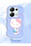 Poco M6 Pro 4g Compatible Case Camera Protector Blue Silicone Couple Phone Case Kitty Pattern - 2