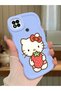 Poco C31 Compatible Case Camera Protector Blue Silicone Couple Phone Case Kitty Pattern