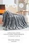 Fur Bubble Blanket Double Size Plush Rabbit Hair Soft 220X240 cm Anthracite - 2