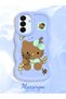 Samsung Galaxy A17 Compatible Case Camera Protector Blue Silicone Couple Phone Case Kitty Pattern - 2
