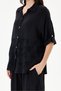 Women's Black Italian 100% Linen Floral Embroidered Trousers - Linen Suit with Shirt Size 40 - 44 - 5