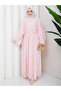 Flower-Patterned Lace Dress with Double Layered Veil and Gold Chain Belt.. 2 Pieces of Lace Poncho - 5