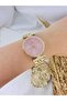 Round Gold Inside Pink Women's Wristwatch - 4