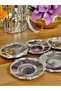 Vintage Series Stainless Metal Tea Plate Set, Silver Set of 6 - 2