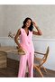 Women's Vest Pants Gold Button Detailed Stylish Two-Piece Set - 2