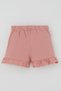 Girl's Shorts Set with Glitter Tulip Print and Bow Detail, Ages 2-6, Powder - 5