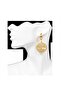 Tree of Life Figured Dangle Stainless Steel Earrings Gold Color 3.5 cm - 4