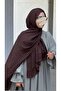 شال جاكار قطني فاخر - بني غامق - 4