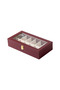 12-Slot Black Leather Watch Box Lockable Watch Storage and Collection Box with Glass Lid - 5