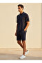 Short Sleeves Textured Polo T-shirt - 3