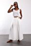 White Belted Linen Blend Trousers 51405 - 2