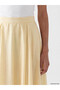 Yellow Elastic Waist Flared Skirt - 3