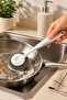 Wire Cleaning Brush with Handle Dishwashing Pot Pan Sink Scrubbing Brush Replaceable Head Shn-3080
