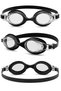 Set of 2 Swimming Goggles Fabric Cap Set Swimming Pool Sea Goggles Black - 4