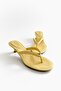 Livy Yellow Round Toe Flip Flops for Women - 3