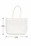 Handmade Burlap Fabric Large Size Shoulder Bag Cream Color Daily Use Lightweight Large Internal Volume - 5