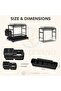 Black Metal Kitchen Dish Drying Rack, Sustainable Countertop Dish Drainer with Cup & Chopsticks Holder, Multifunction Storage & Drain Rack - 5